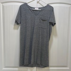 Pink Lily Never Worn. Heather Grey T Shirt Dress.